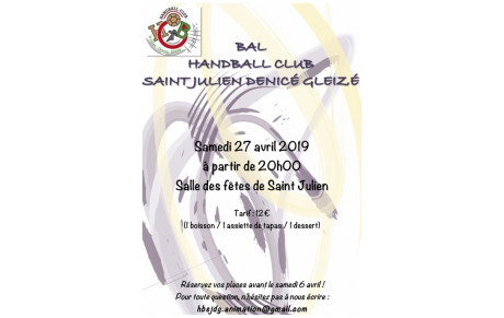 Bal du Club le samedi 27 avril !